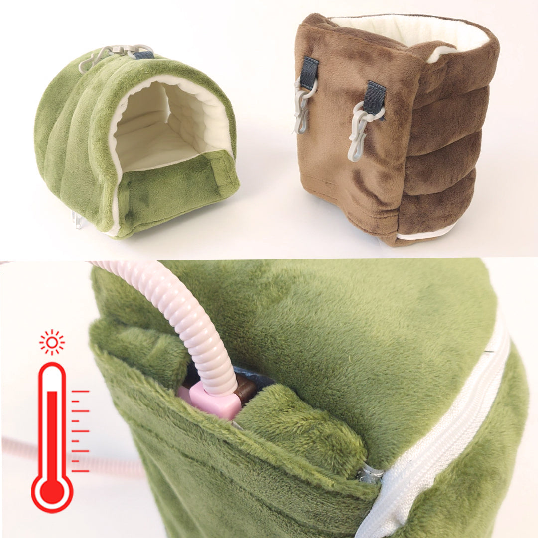 モモンガハウスじゃない, モモンガを触る新しい方法 「モモさわロール」ペット用ヒーター設置OK(モモンガポーチ)