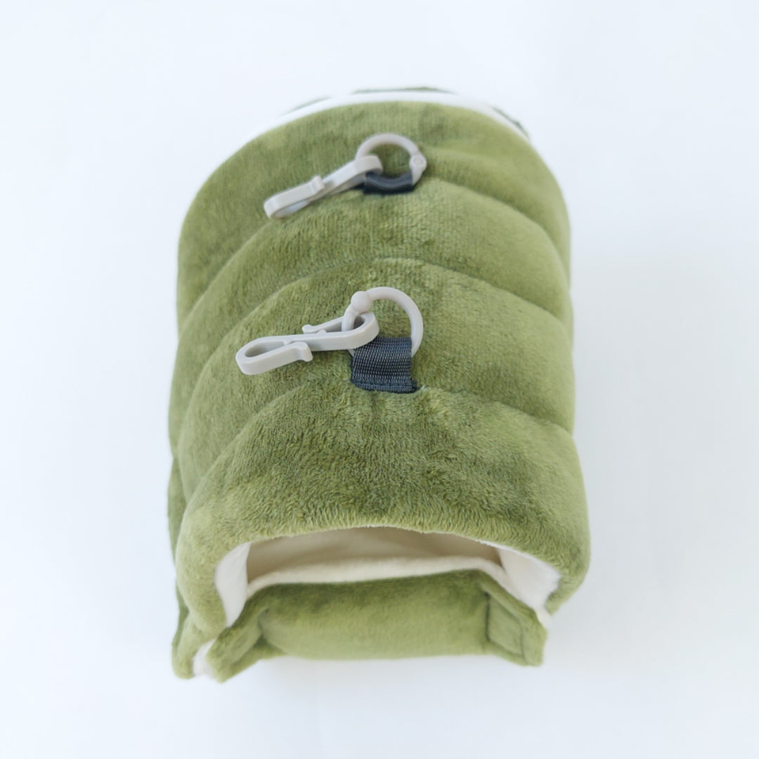 モモンガハウスじゃない, モモンガを触る新しい方法 「モモさわロール」ペット用ヒーター設置OK(モモンガポーチ)