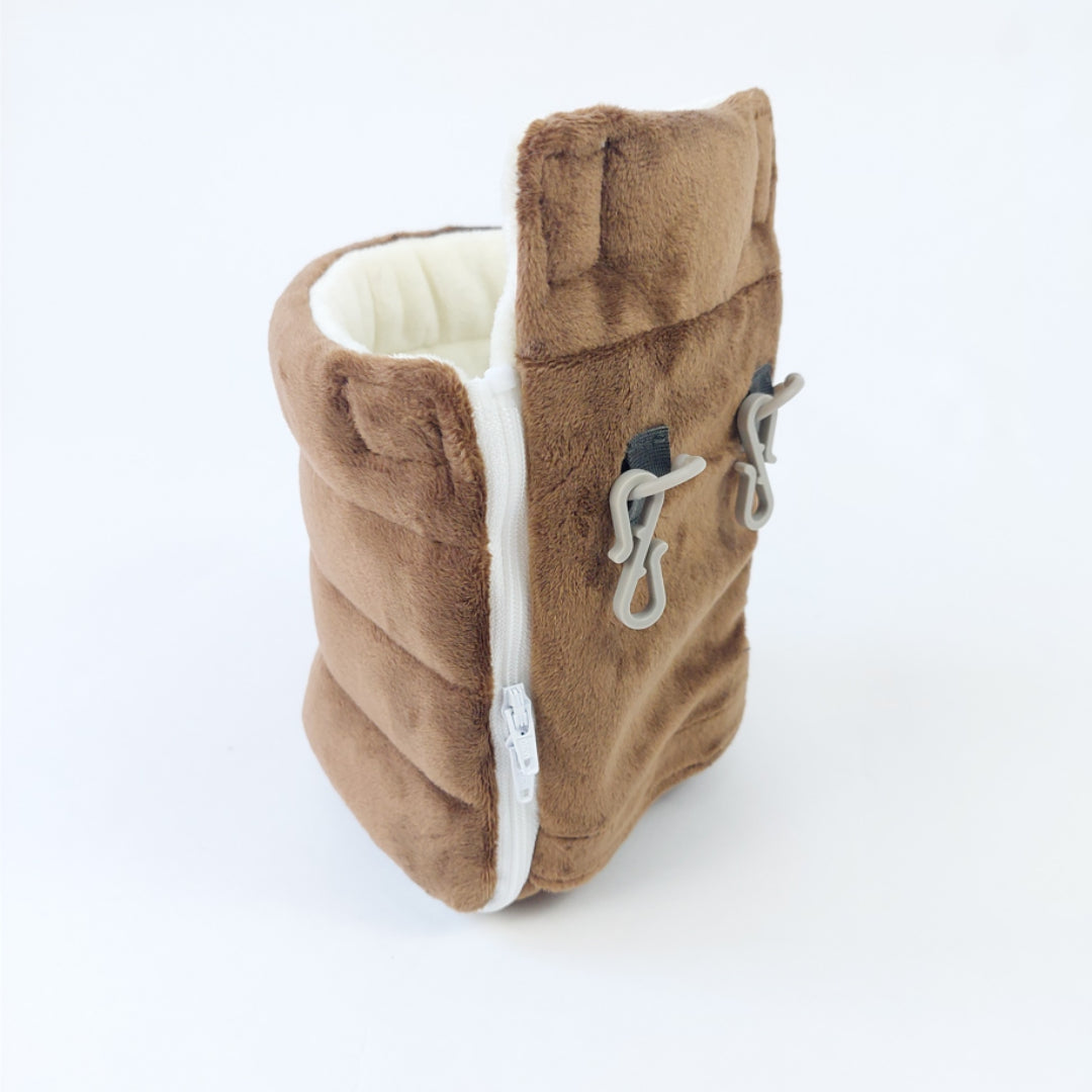 モモンガハウスじゃない, モモンガを触る新しい方法 「モモさわロール」ペット用ヒーター設置OK(モモンガポーチ)