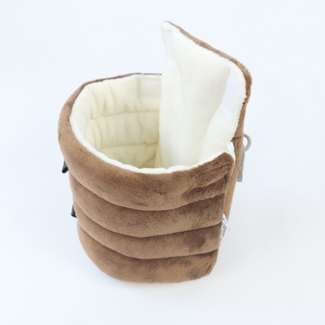 モモンガハウスじゃない, モモンガを触る新しい方法 「モモさわロール」ペット用ヒーター設置OK(モモンガポーチ)