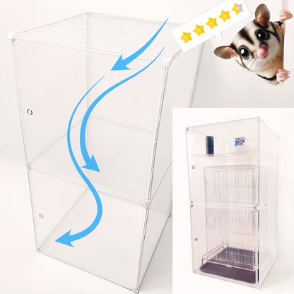 オールシーズンOK!モモンガケージの臭い,ゴミの飛び散り防止!温度 オールシーズンOK!モモンガケージの臭い,ゴミの飛び散り防止!温度