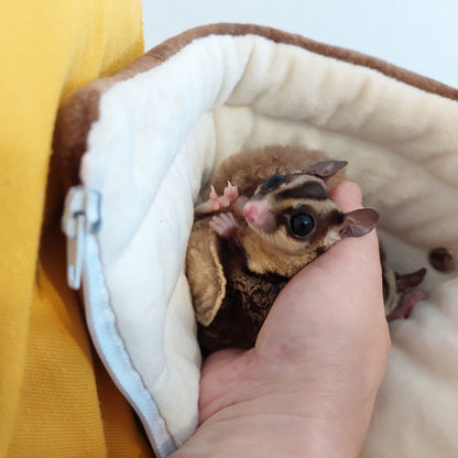 モモンガハウスじゃない, モモンガを触る新しい方法 「モモさわロール」ペット用ヒーター設置OK（モモンガポーチ）